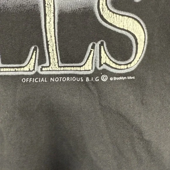 NOTORIOUS BIG T Shirt Black Mens Small Biggie Smalls Rap Tee Hip Hop Legend - Picture 3 of 6